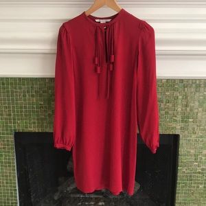 Red Diane von Furstenberg silk dress